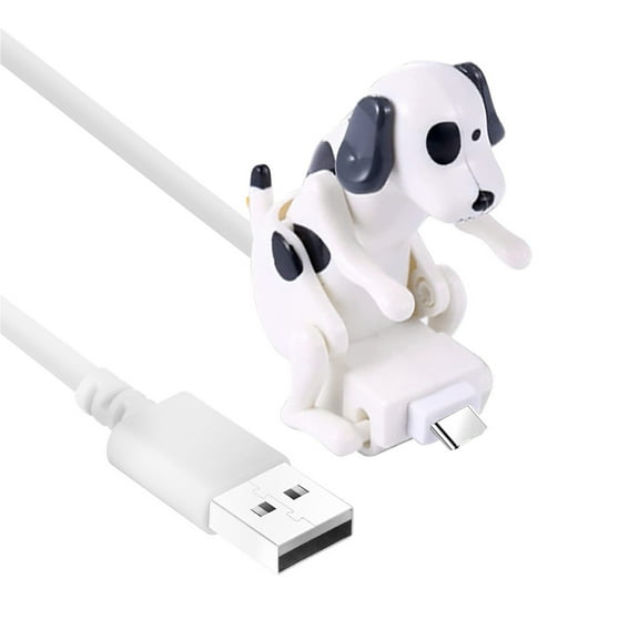 XMMSWDLA Funny Dog Charger , Portable Stray Dog Charging Cable,Dog Toy Smartphone USB Cable Charger