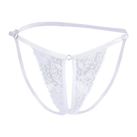 XMMSWDLA G-String Thongs for Women Panties No Show Thong Seamless Underwear Low Rise Comfortable Microfiber Workout White L Period Underwear for Women