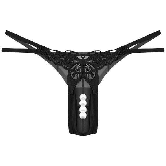 XMMSWDLA G-String Thongs for Women Cotton Panties Stretch T-Back Low Rise Hipster Sexy Underwear Black Free Size Cotton Underwear for Women