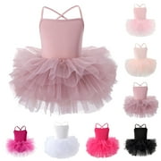 XMMSWDLA Girls Clothes Baby Girls Tutu Dress Sleeveless Toddler Cotton Layered Tutu Dress Infant Tulle Dresses Princess Party Prom Dress Black Girls Spring Dress