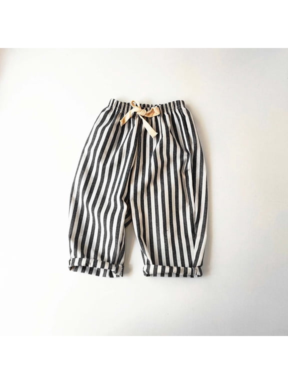 Girls Shorts Boys' Cotton Linen Harem Bloomers Pants for Baby Toddler Striped Bloomer Elastic Basic Harem Pants Joggers Black Swim Shorts