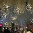 thumbnail image 1 of XMMSWDLA Glitter Exploding Star Christmas Tree Ornaments - 4.72" Pewter Hanging Decoration for Tree & Tabletop, 3D Hollow Bethlehem Star Pendant, Festive Xmas Party Gift, 1 of 6