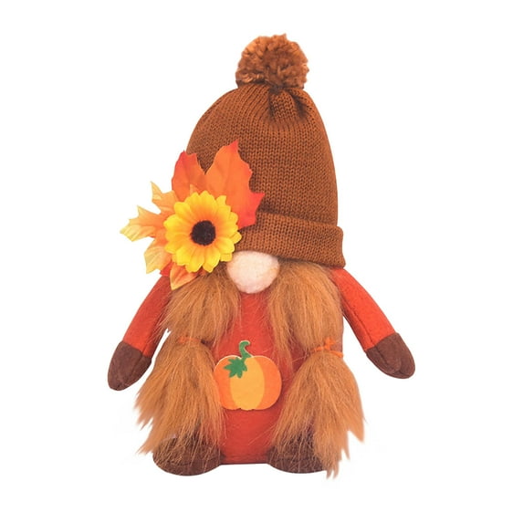 XMMSWDLA Halloween Fall Decoration Pumpkin Maple Leaf Gnome Faceless Dwarf Dolls Autumn Thanksgiving Day for Kids Festival Party Home Decor Supplies Halloween Gnome Plush Decorations