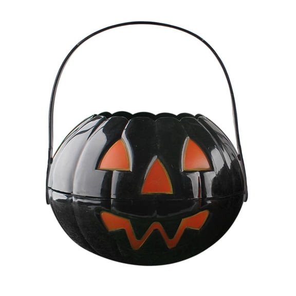 XMMSWDLA Halloween Pumpkin Bucket Plastic Pumpkin Bucket Halloween Candy Bucket with Handle Bucket Small Portable Decorative Pumpkin Bucket Party Favor