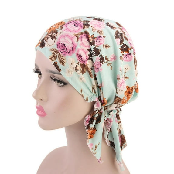 XMMSWDLA Head Scarf for Women Slip On Pretied Head Scarves Cancer Headwear Turban Hat Beanie Wrap Womens Hats Winter