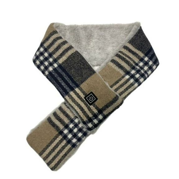 XMMSWDLA Heated Scarf Neck Heating Pad,Electric Heating Scarf Heated Neck Wrap for Neck Pain Relief, Cordless Thermal Neck Brace for Stiffness Relief Beige Heated Scarf USB Heat