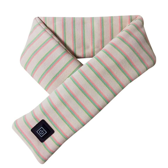 XMMSWDLA Heated Scarf for Women Men USB Heating Scarf Long Shawl Electric Warm Winter Soft Scarf Womens Mens Scarves Gifts White Womens Scarves