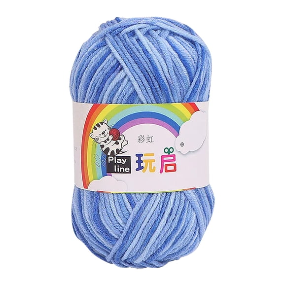 XMMSWDLA Home Cotton Cone Yarn, Ideal Knitting And Crochet Supplies, Made Of Recycled Cotton And Polyester, Rainbow Hand-Made Diy Scarf Sweater Coat Bar Needle Thread Baby Line Thick Woolacrylic