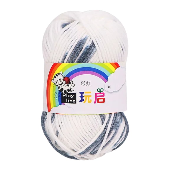 XMMSWDLA Home Cotton Cone Yarn, Ideal Knitting And Crochet Supplies, Made Of Recycled Cotton And Polyester, Rainbow Hand-Made Diy Scarf Sweater Coat Bar Needle Thread Baby Line Thick Woolacrylic