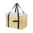 thumbnail image 1 of XMMSWDLA Insulated Picnic Bag Reusable,Beach Bag Cooler Bags, Cooler Bags with Zippered Top - Insulated Bag for Hot or Cold,Picnic,Beach,Food Delivery, Outdoor (15.75x11.8x11.8in), 1 of 9