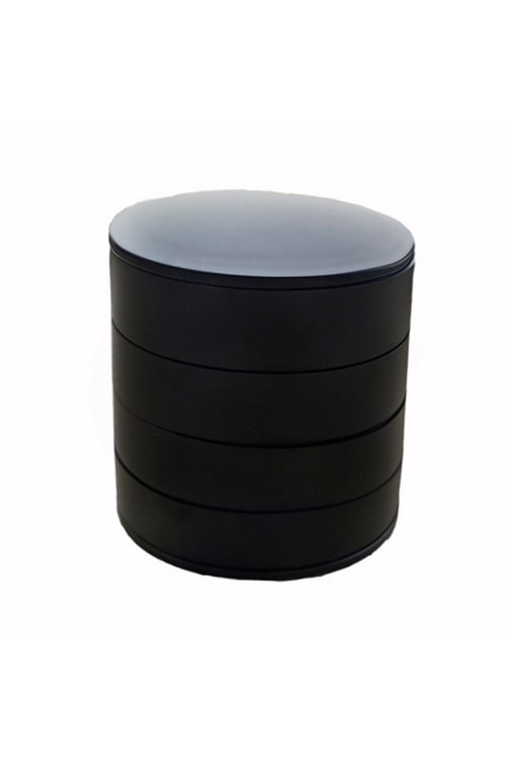 Jewelry Organizer, Small Jewelry Box Earring Holder for Women, Jewelry Storage Box 4-Layer Rotatable Jewelry Accessory Storage Tray with Lid for Rings Bracelets