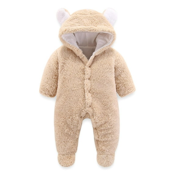 XMMSWDLA Kids Clothing Sets Unisex Baby Clothes Winter Coats Cute Newborn Infant Jumpsuit Snowsuit Bodysuits for Baby Beige Baby Clothing Sets 0-24 Months