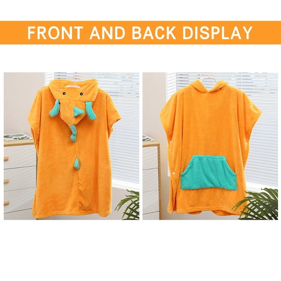 XMMSWDLA Kids Dinosaur Beach Towel with Hooded for Boys Girls 5-12 Years | Baby Toddler Bath Towel for Pool Swiming Hood | Children Microfiber Towel