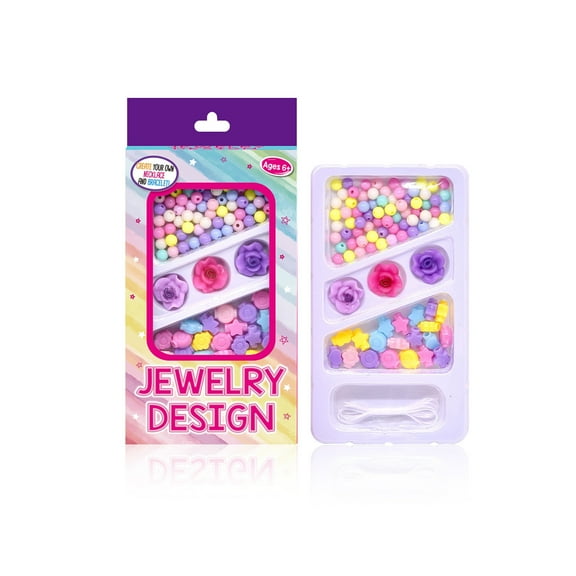 XMMSWDLA Kids' Jewelry Making Kits-DIY Bead Bracelet Kit for Kids 5-14 Friendship Bracelet Making Set Beads,Fine Motor Skills Training Toys,Parent-Child Craft Activity - Holiday Gift for Girls