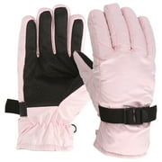 XMMSWDLA Kids Snow Gloves For Boys Girls Winter Waterproof Insulated Kids Ski Gloves Thickening Warm Windproof Outdoor Gloves 4-8 Years Kids Football Gloves Pink