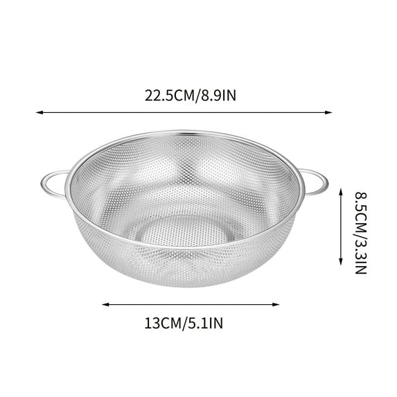 XMMSWDLA Kitchen Supply Colander Set-Stainless Steel Wired Mesh Strainer Baskets with Wide Handles