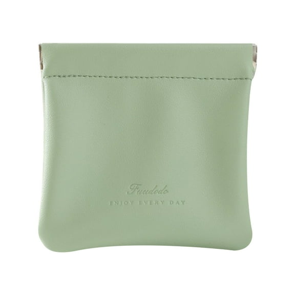 XMMSWDLA Lambskin Pocket Cosmetic Bag, Waterproof Portable Small Makeup Bag No Zipper Self-closing Small Makeup Pouch for Women Mini Makeup Bag Travel Storage for Cosmetics Headphones Jewelry