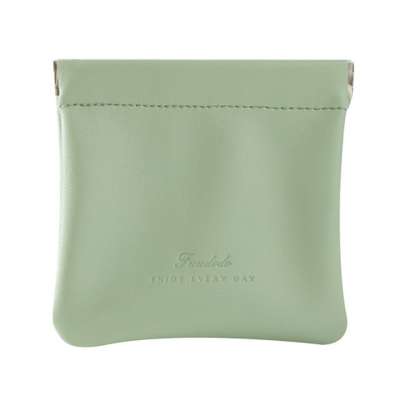 XMMSWDLA Lambskin Pocket Cosmetic Bag, Waterproof Portable Small Makeup Bag No Zipper Self-closing Small Makeup Pouch for Women Mini Makeup Bag Travel Storage for Cosmetics Headphones Jewelry