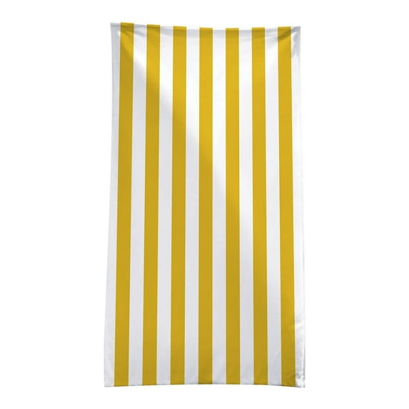 XMMSWDLA Large Beach Towel for Kids And Adults, Microfiber Cabana Striped Pool Beach Towels Set (Yellow, 30" X 60"), Lightweight And Highly Absorbent