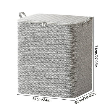 CHERISHGARD 100L Folding Laundry Hamper with Lid, Bamboo Handles ...