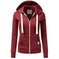 thumbnail image 1 of XMMSWDLA Lightweight Thin Zip-Up Hoodie Jacket for Women with Plus Size Teacher Sweatshirt Teacher Sweatshirt Wine S, 1 of 2