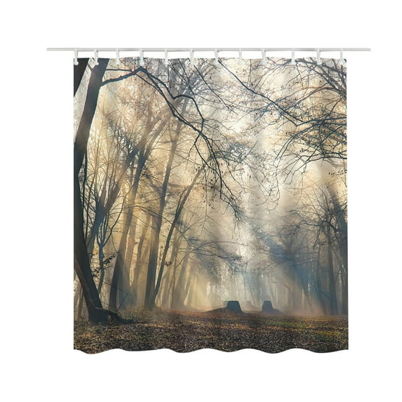 XMMSWDLA Living Room Curtains Printed Shower Curtain Polyester Waterproof And Mildew-Proof Bathroom Waterproof And Mildew-Proof Partition Curtain 150x180cmgray Gold