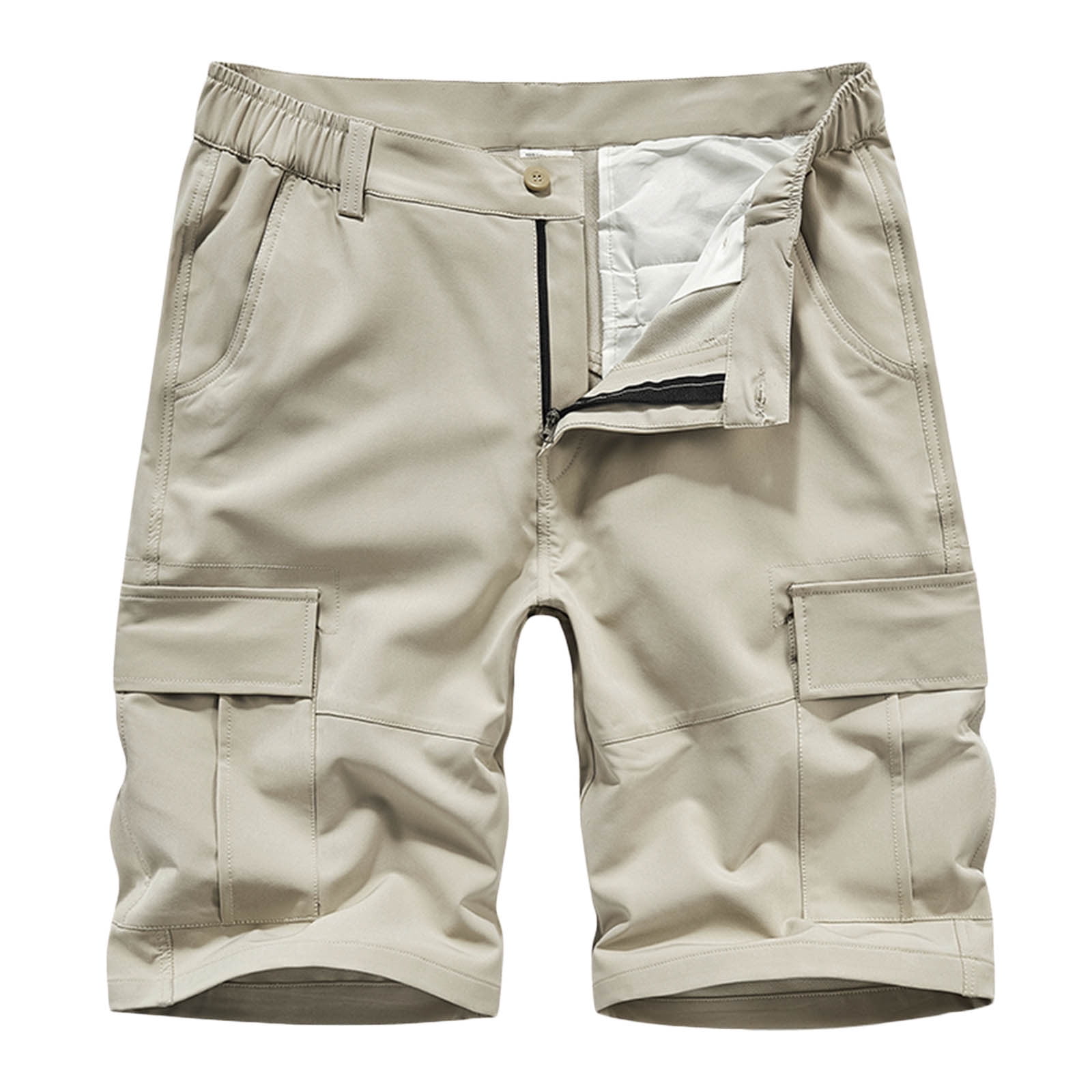 Cargo Shorts For Men Mens 3/4 Length Linen Shorts Sport Cargo