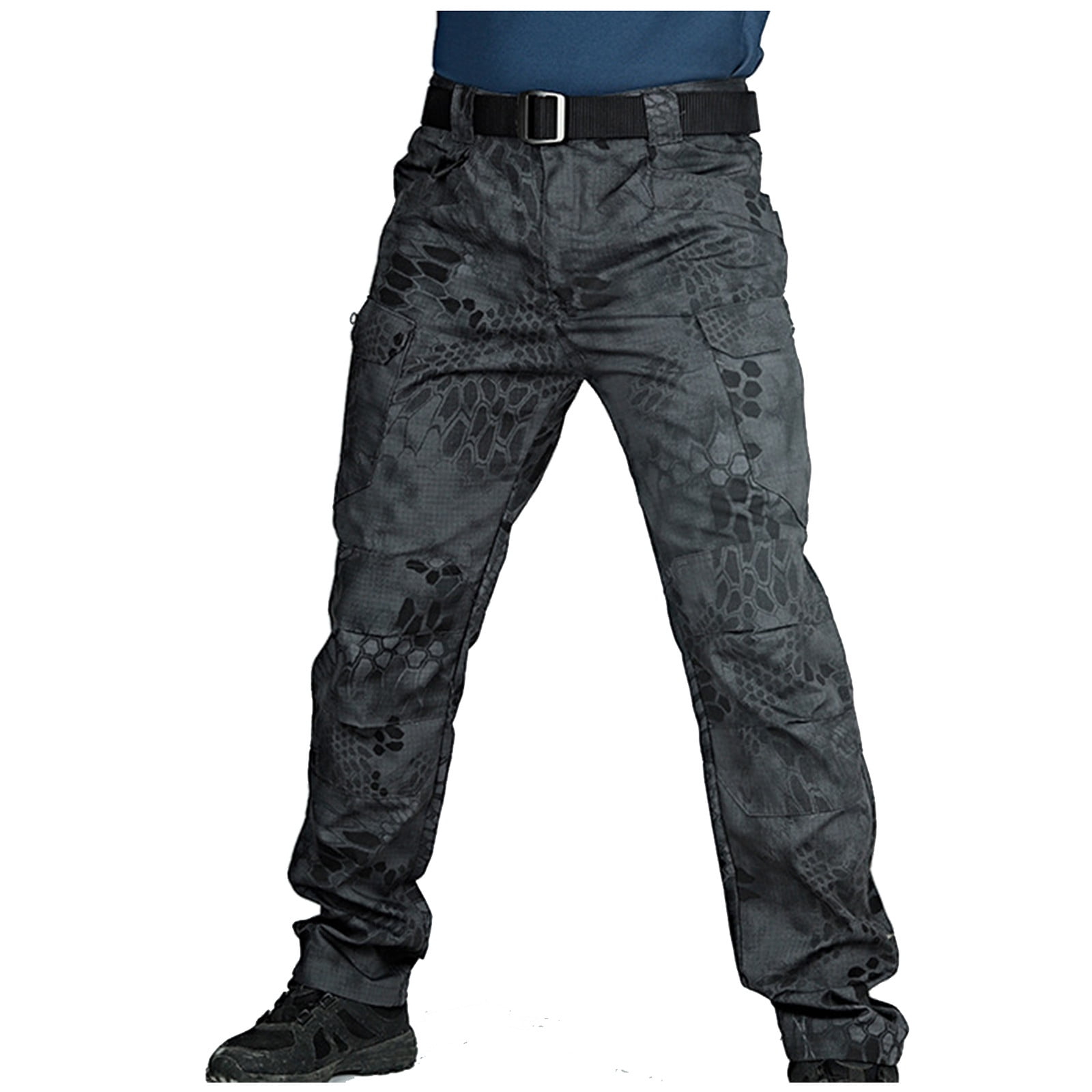 XMMSWDLA Men's Hiking Pants Casual Camouflage MultiPocket Cargo Work