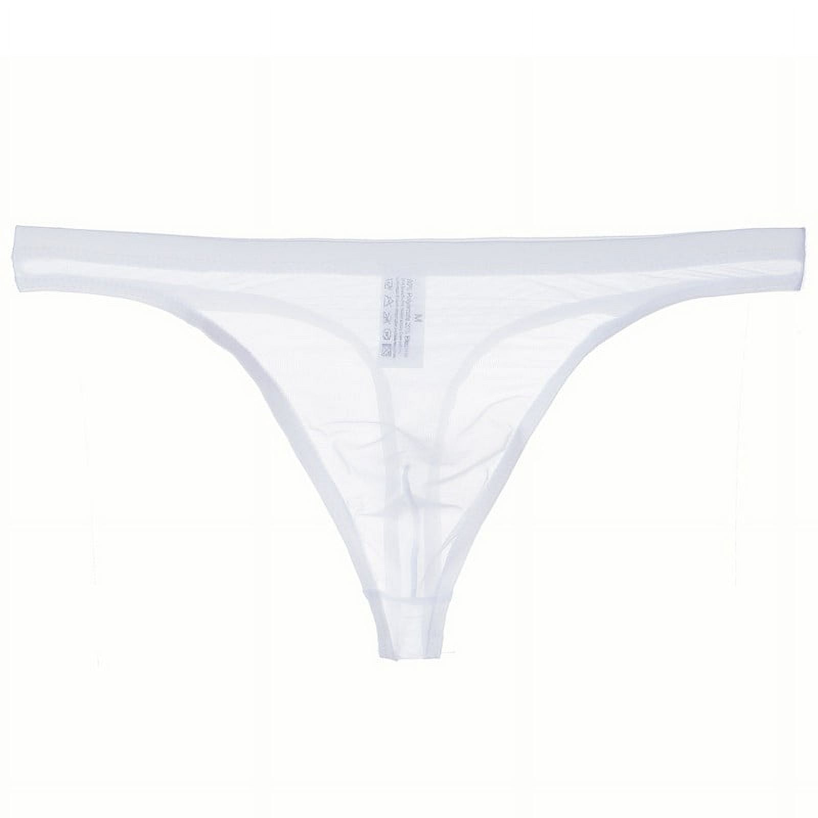XMMSWDLA Men's Mesh Sheer Low Rise Briefs U Raised Thong - Walmart.com