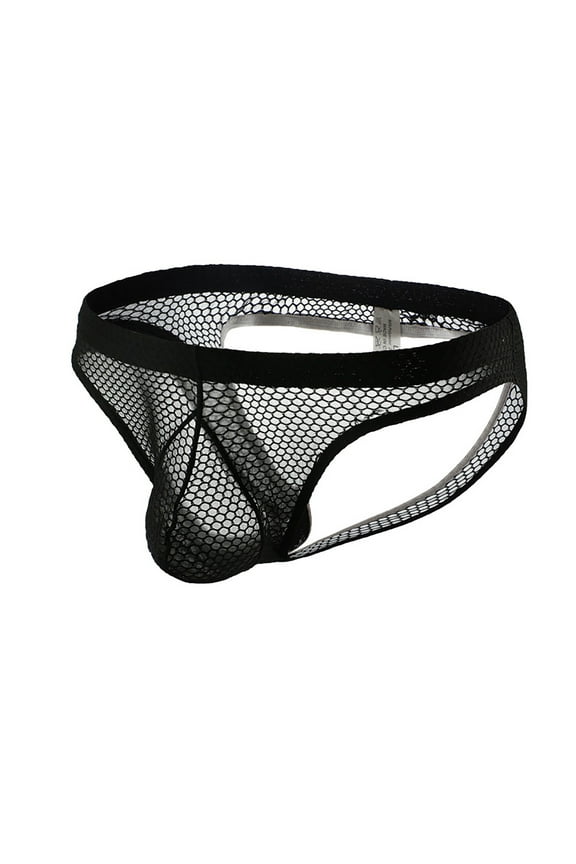 Men's See Through Fishnet Boxer Briefs Underwear Lingerie Booty Shorts