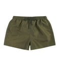 thumbnail image 1 of XMMSWDLA Men's Swim Trunks Quick Dry Beach Shorts with Pockets Green Men's Running Shorts, 1 of 3