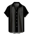 thumbnail image 1 of XMMSWDLA Men's Vintage Shirt Short Sleeve Button Down Summer Beach Shirts Black Mens Athletic Shirts, 1 of 6