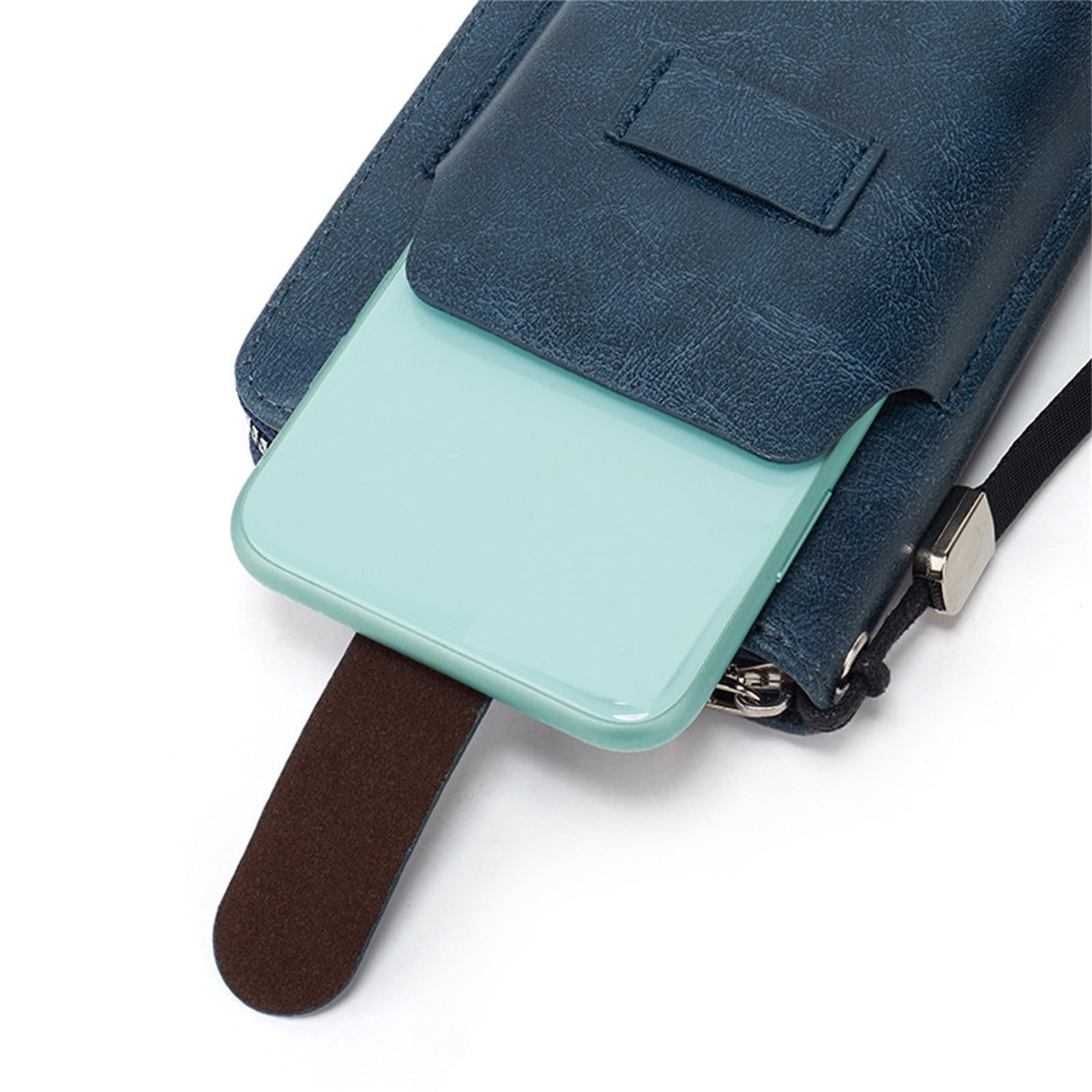 XMMSWDLA Mens Credit Card Wallet Long Wallet Leather Billfold Zip