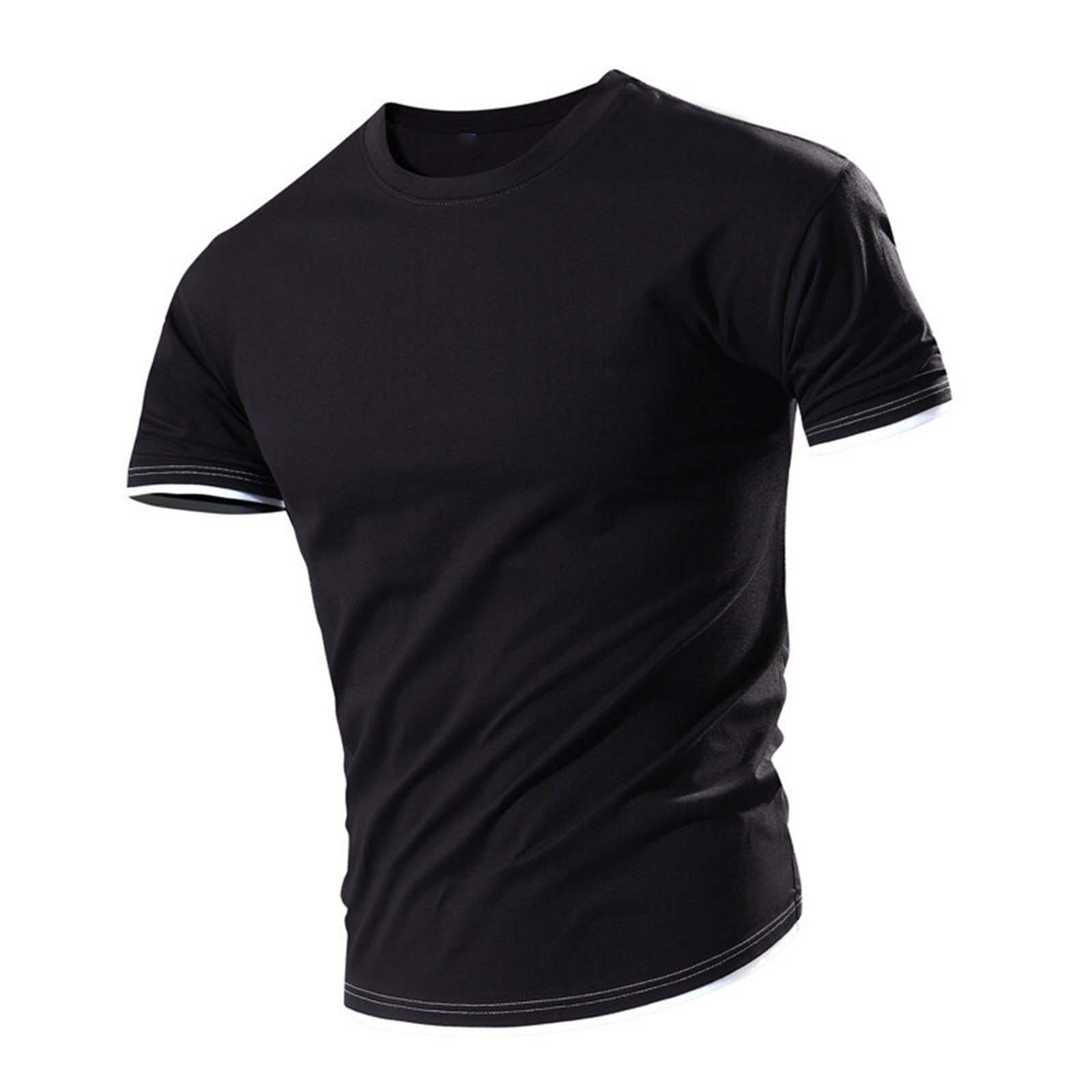AYIRUS ADANS Men's Slim Fit Workout T-Shirt - Stretch Nylon Gym Shirt For Athletics & Casual Wear