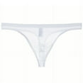 thumbnail image 1 of XMMSWDLA Mens Ice Silk Stretch Thong T-Back Underwear, 1 of 3