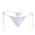 thumbnail image 1 of XMMSWDLA Mens ice Silk Bikini Tie Side G String T Back Thongs Briefs Adjustable Underwears, 1 of 5