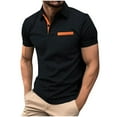 thumbnail image 1 of XMMSWDLA Mens Shirts Short Sleeve Shirts for Men Slim Fit Casual Tops Black Men's Shirts Casual, 1 of 8