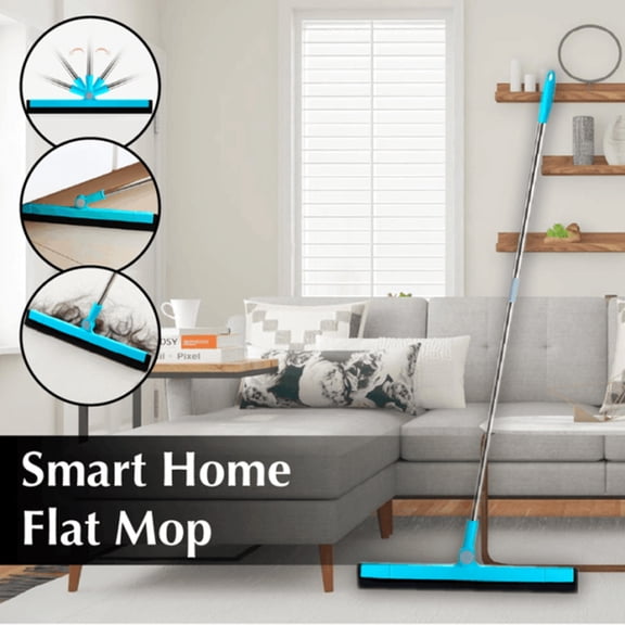 XMMSWDLA Microfiber Mop, Hardwood Floor Mop 2 in 1 Microfiber Dust Pads, Wet & Dry Flat Mops with Stainless Steel Handle for Home Tile Laminate Floor Cleaning