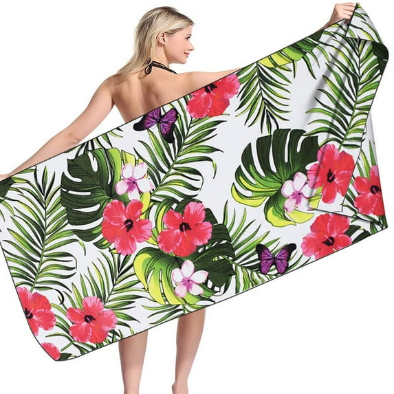 XMMSWDLA Microfiber Quick Drying Beach Towel with A Carrying Bag Super Absorbent & Sand Free Towel for Kids Teens Adults Travel Gym Camping Pool Yoga Outdoor And Picnic(27"×59")