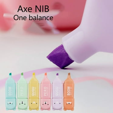 Mini Highlighters Pastel Multicolour Penmini Color Highlighter Cartoon Style Mini 4 / 5 / 6 Colors Available 10ml Pens
