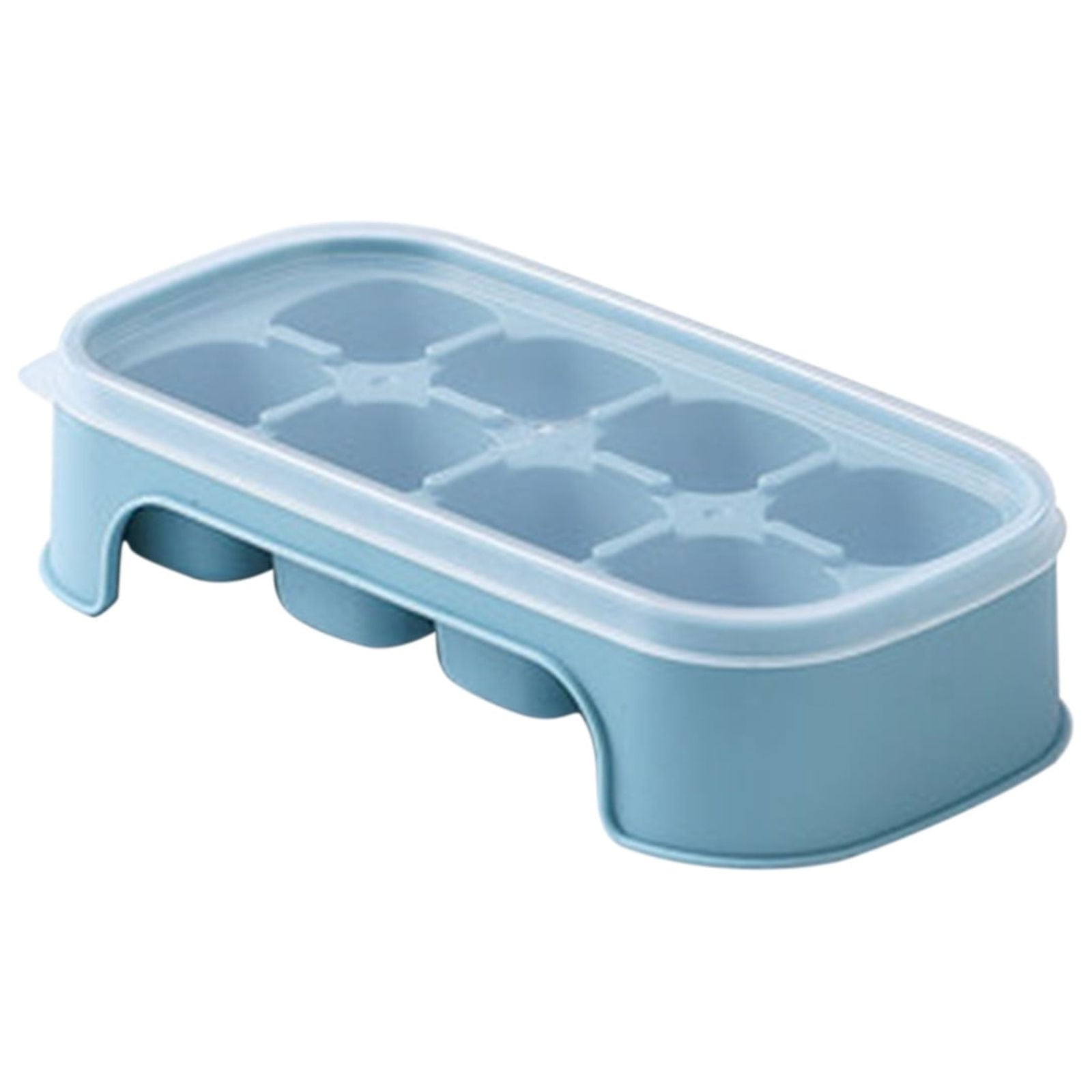 Sdjma One Touch Release Ice Cube Tray with Lid for Freezer, 64 Grids Silicone Ice Tray with Storage Bin, Easy Release Ice Cube Molds for Cocktail