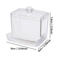 thumbnail image 1 of XMMSWDLA Modern Square Holder Bathroom Vanity Countertop Storage Organizer Canister Jar for Cotton Swabs, Rounds, Balls, Makeup Sponges, Bath - Clear, 1 of 3