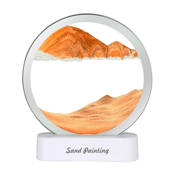 XMMSWDLA Moving Sand Art Decor Lamp,360° Rotatable Quicksand Painting Light,3D Deep Sea Liquid Sand Art Picture Activity Calm Relaxing Desk Toys for Home Desk Office Decor Creative Gift