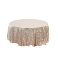thumbnail image 1 of XMMSWDLA Navy Blue Sequin Tablecloth Glitter Sparkly for Round Table diameter 23.6 inch Table Covers Decorations for Birthday Party Supplies Event Wedding Table Skirt Decor, 1 of 2
