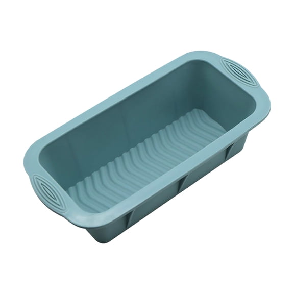 XMMSWDLA Non-Stick Silicone Loaf Pan With Reinforced Steel Frame Inside, Meat Loaf Pan Mold For Homemade Baking, Toast, , Bread, Dishwasher, Microwave, Oven and Freezer Safe (Blue)
