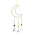 thumbnail image 1 of XMMSWDLA Office Decorations for WorkNatural Amethyst Gravel Moon Pendant Handwoven Catcher Wind Chime Lighting Pendant Decorative Gift Baseball Party Decorations, 1 of 3
