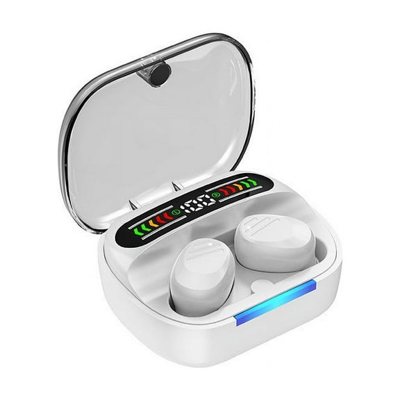 XMMSWDLA Open Ear Bluetooth Wireless Earbuds with Digital Display Charging, Clip Headset for Cycling, Running, Walking, Driving