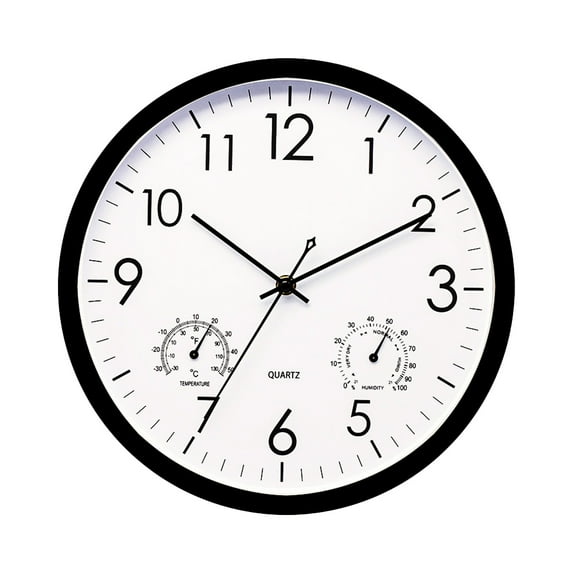 XMMSWDLA Outdoor Garden Retro Clock Waterproof Temperature Measurement Hygrometer 12 Inchesretro Thermometer Hygrometer Clock A