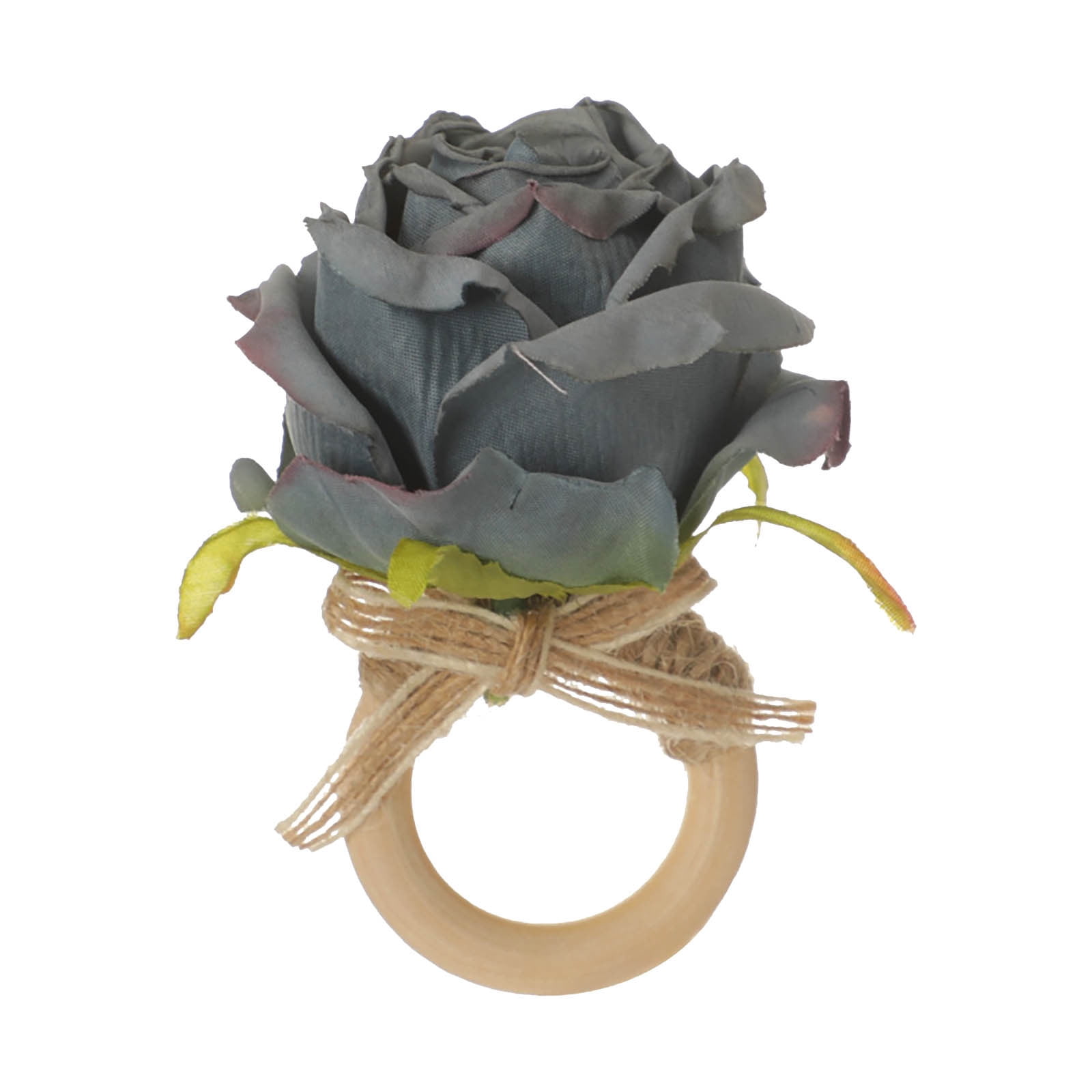 XMMSWDLA Party Decorations Rose Flower Napkin Rings Artificial Flower ...