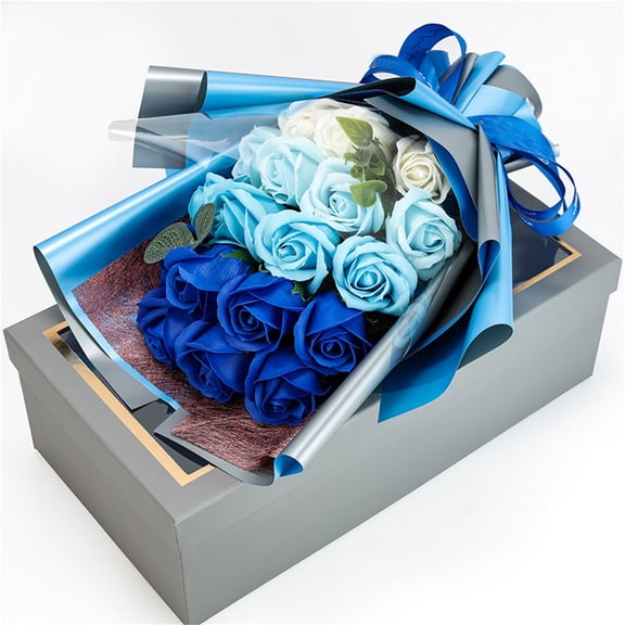 XMMSWDLA Party Decorations Soap Flower Bouquet 18pcs Roses Carnations Gift Spring Decoration Mother'S Day Tulips Kitchens Offices Weddings Flower Bouquets Flower Arrangements Patio Decorations